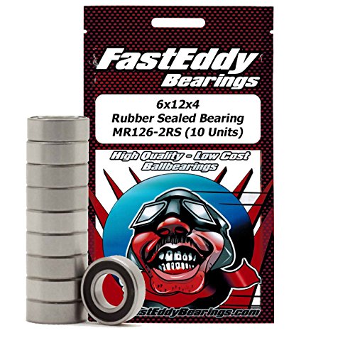 Tamiya 1260 Rubber Sealed Replacement Sealed Ball Bearings for RC Cars 6X12X4 (10 Units)