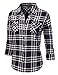 Doublju Womens Flannel Plaid Button Down Shirt With Pockets