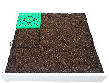 3 x 3 Square Foot Design, Stack-able, White, Vinyl, Raised Garden Bed