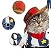 Mikayoo Pet Dog Cat Halloween Costumes,The Cowboy for Party Christmas Special Events Costume,West Cowboy Uniform with Hat,Funny Pet Cowboy Outfit Clothing for Dog cat(L) Blue