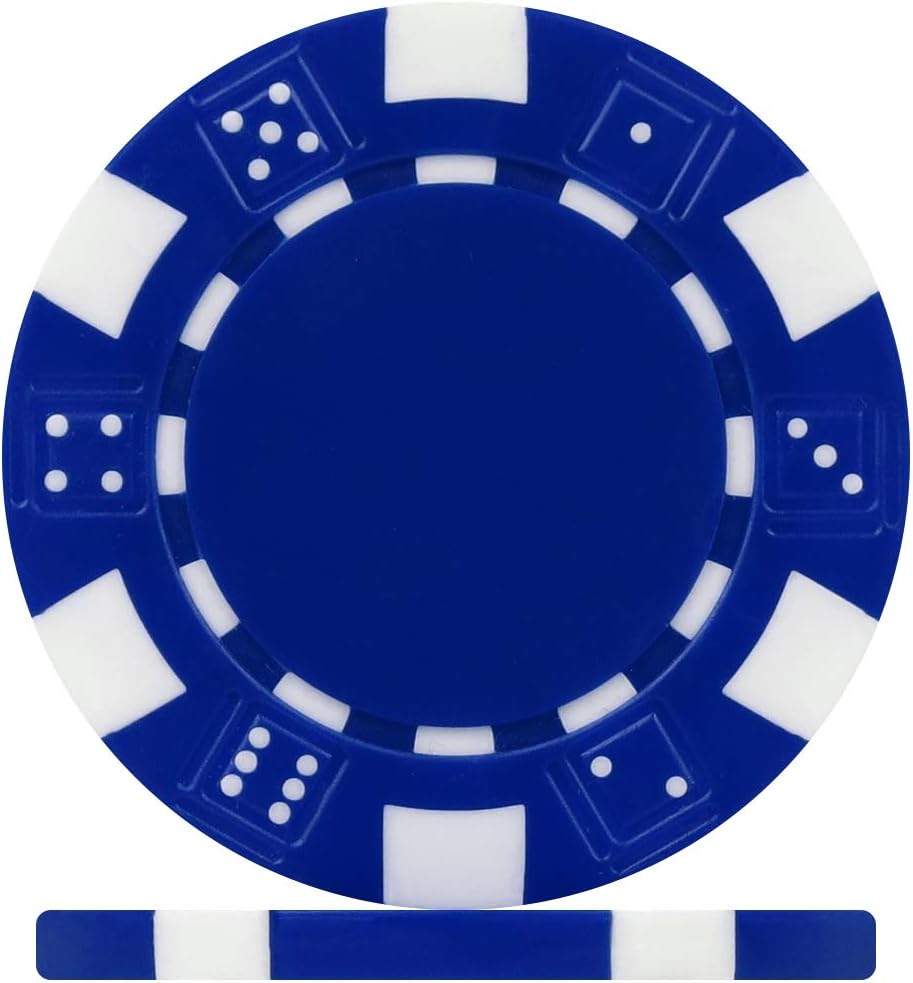 Premier Poker Chips UK Blue Dice 12g Poker Chips (Roll of 25) Amazon