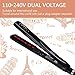 PARWIN BEAUTY 1 1/4 Inch Infrared Flat Iron Dual Voltage Hair Straightener with Temperature Control, Blackthumb 4