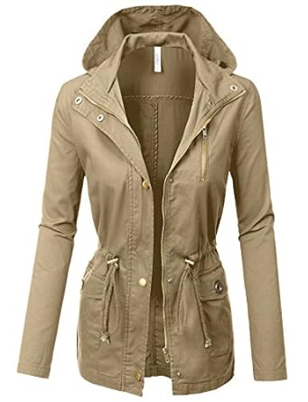 safari le3no womens anorak jacket military