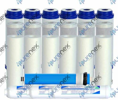 Purenex 6C-6GAC-6S-3I-1M75  22 RO Water Filter Replacements Reverse Osmosis