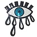 Special100% 2 PCS Large Blue Eyes Patches,Iron On Patches Or Sew on for Clothing Glitter Sequin Embroidered, Blue Sequins Patches DIY Motif Embroidered Applique Craft