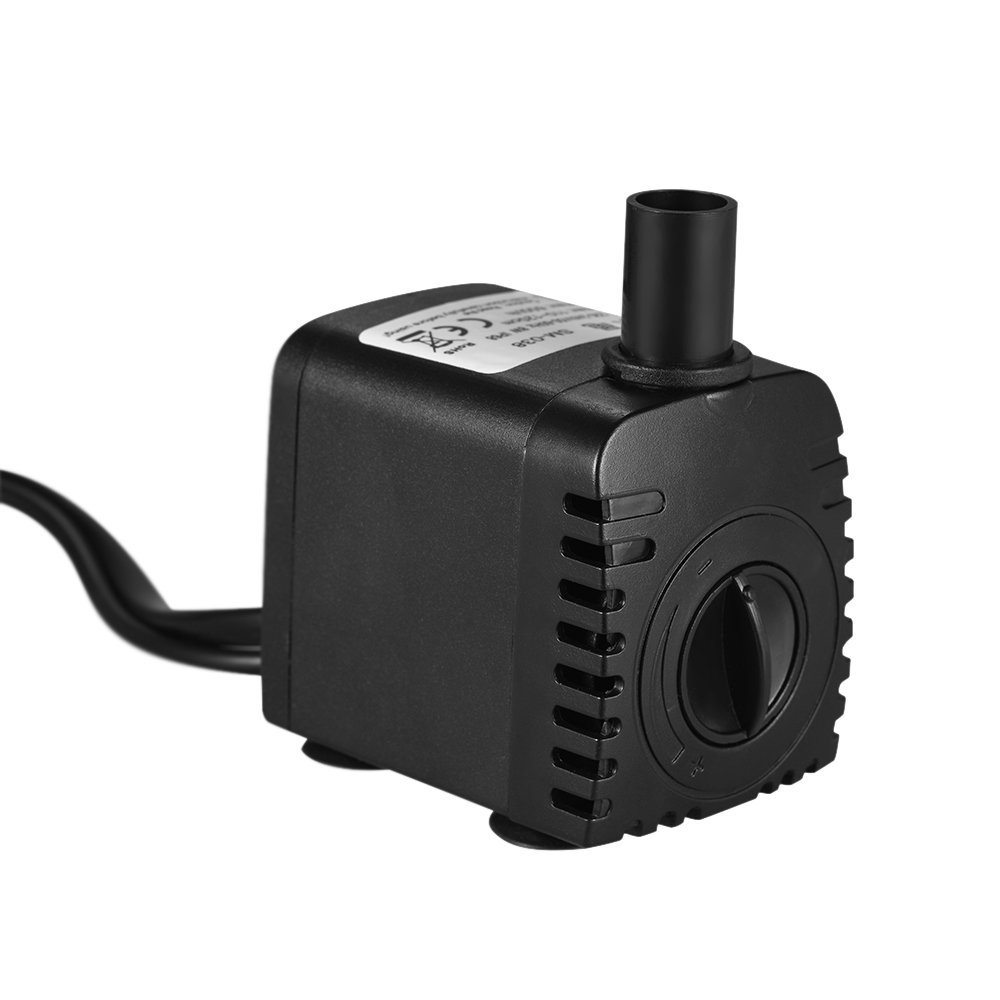 Decdeal 600L/H 8W Submersible Water Pump with 4 LED Light 2 Diameter