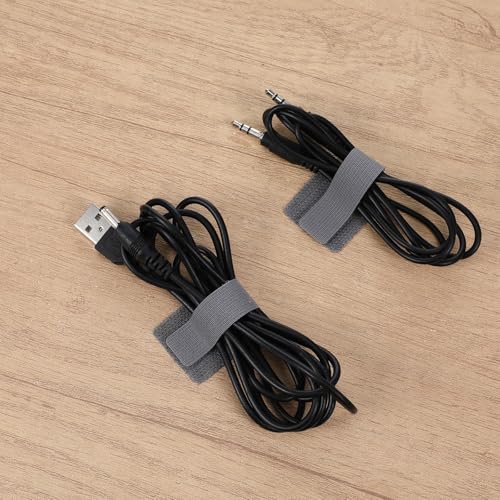 50 PCS Reusable Cable Ties, Self Adhesive Cable Ties, Cable Tidy Management, Reusable Wire Organizers for Cords Hooks for Outdoor String Lights Light Clips