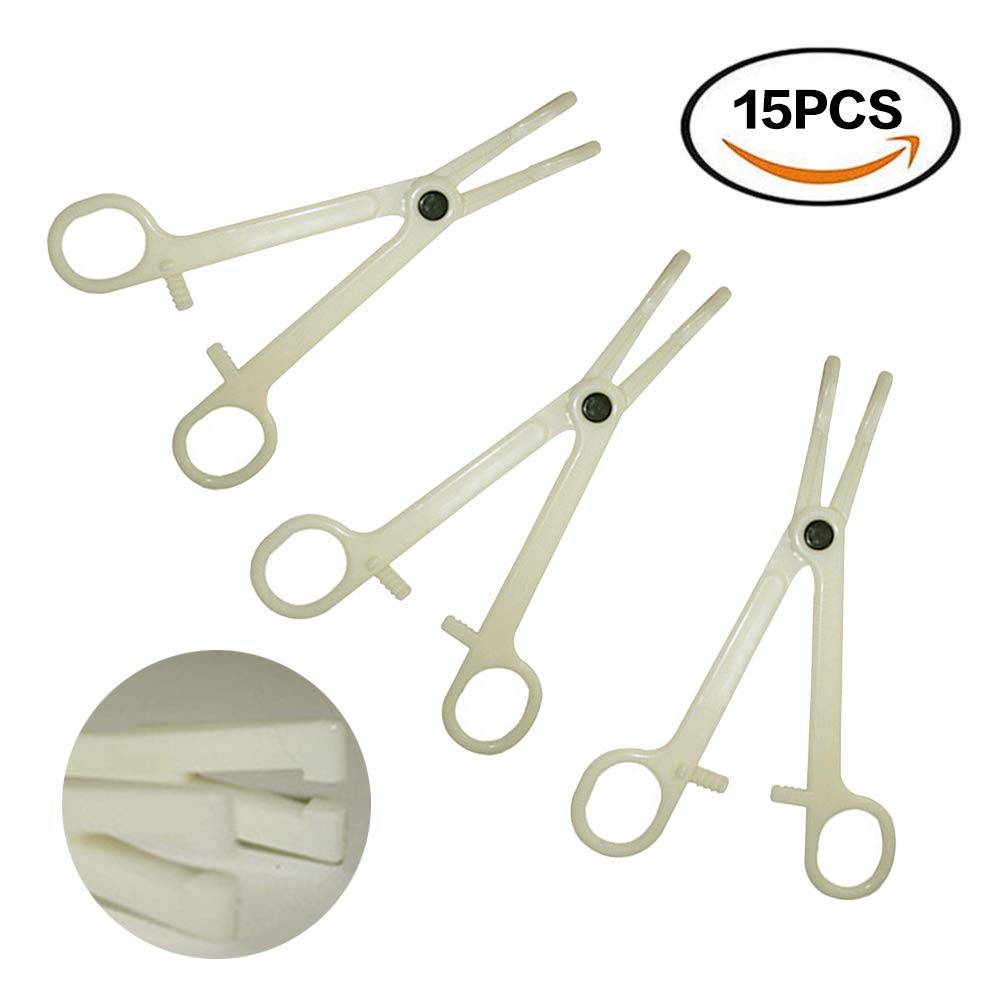 Autdor Piercing Clamps 15PCS Disposable Slotted Navel