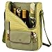 Picnic at Ascot - Wine Carrier Deluxe with Glass Wine Glasses and Accessories for Two, Olive Tweed