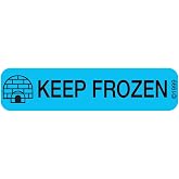 PHARMEX 1-707 Permanent Paper Label, "Keep Frozen", 1 9/16" x 3/8", Blue (500 per Roll, 2 Rolls per Box)