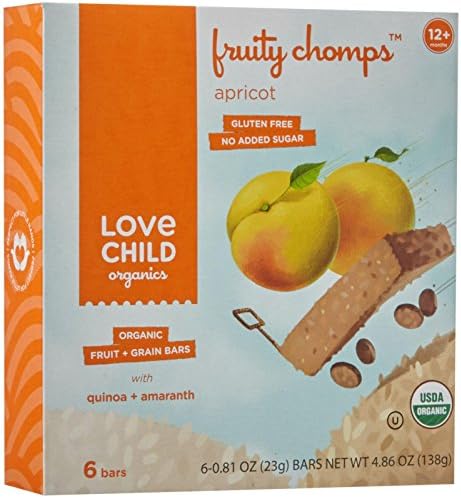 Love Child Organics Fruity Chomps-Apricot-4.86 Ounces-8 Pack