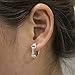 WithLoveSilver 925 Sterling Silver Double Horse bit Equestrian Horse Hoop Earrings