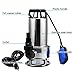 Cosway Garden 1.5HP 1100W Power Stainless Steel Water Pump, Submersible Clean/Dirty pool Yard Outdoors, Pools Ponds Irrigation Sprinkling