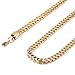 FIBO STEEL 6mm Curb Chain Necklace for Men Stainless Steel Biker Punk Style 22.0 inches Gold