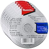 Makita 5 Pack - 4.5" Cut Off Wheels For 4.5" Grinders - Aggressive Cutting For Metal & Stainless Steel/INOX - 4-1/2" x .045" x 7/8-Inch