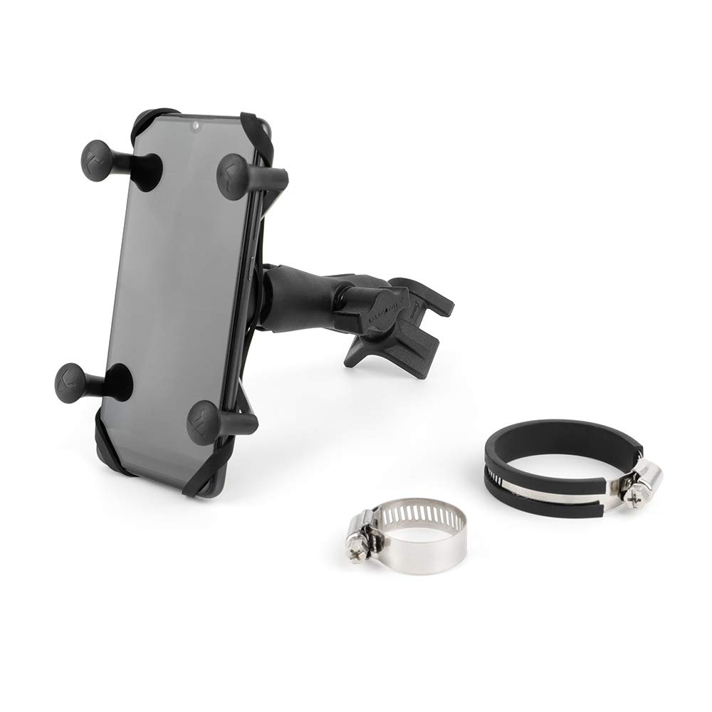 BarBaren ATV Phone Holder UTV Phone Holder Bracket Universal fits Rails 1"-2.1" in diameter for Polaris RZR, Kawasaki Teryx, Yamaha Rhino and YXZ, RZR 2020