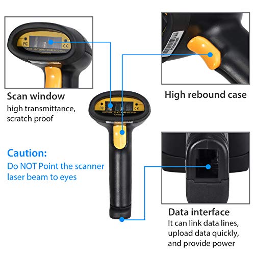 Proster USB Barcode Scanner with Adjustable Stand Handheld Manual