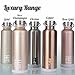 Rehydrate Pro 25oz Insulated Water Bottle with Straw, Bonus Lids and Leak Proof Flask to Keep Liquids Hot or Cold- Triple Wall Vacuum Water Bottle Insulated, Perfect for Gifts