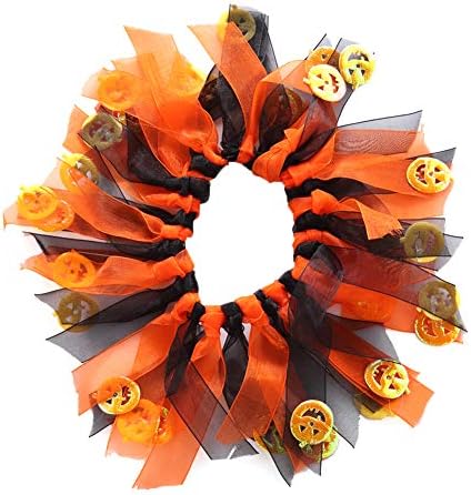 HshDUti Halloween Hallloween Costume Pet Dog Clothes Puppy Ribbon Scarf Neck Collar Christmas Costume Party Decor Funny Fancy Dress Accessories- Orange Black L