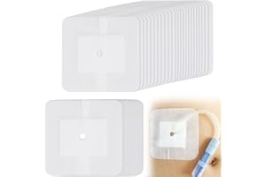 HOLA HEALTH Split Drain Adhesive Bandages 4" x 4", PD Catheter Feeding Tube Pad Drainage G Tubes Holder Covers J Peg Tube Patch Peritoneal Dialysis Accessories Gtube Supplies (Pack of 10)
