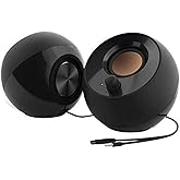 Creative Pebble 2.0 USB-Powered Desktop Speakers with Far-Field Drivers and Passive Radiators for Pcs and Laptops (Black)