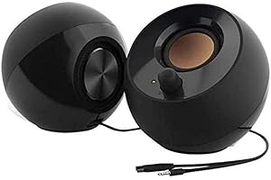 Creative Pebble 2.0 USB-Powered Desktop Speakers with Far-Field Drivers and Passive Radiators for Pcs and Laptops (Black)