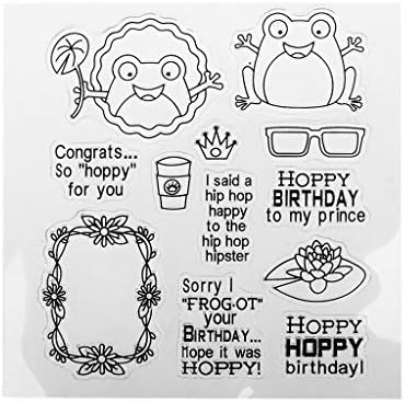 ❤JaneMo New Arriving Clear Stamps Hoppyog Transparent Silicone Clear Rubber Stamp Cling Diary Scrapbooking DIY Art Craft Decoration
