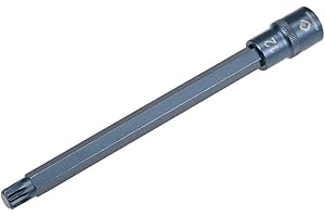 uxcell 1/2" Drive x M12 (12mm) Triple Square Spline Bit Socket, S2 Steel Bits, CR-V Sockets 8" Length (for Hand Use Only)