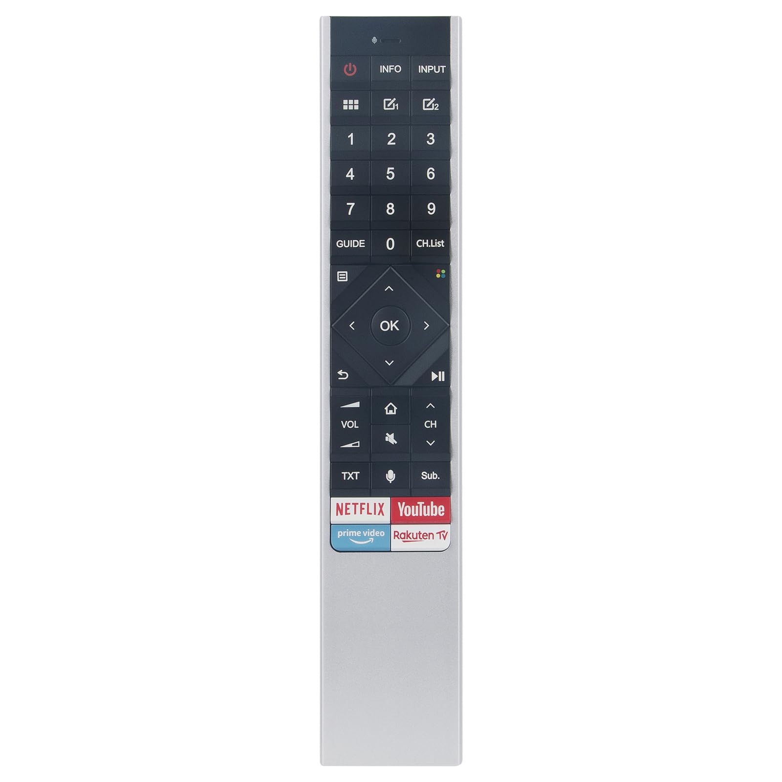 AULCMEET ERF6A62 Replacement Voice Remote Control Compatible with Hisense 4K OLED Smart TV H65U8BE H65U8B HE55U7A9EUWTSG H55O8B OLED H55U8B H55U7B H55U8BE H55U8BUK H65U8B