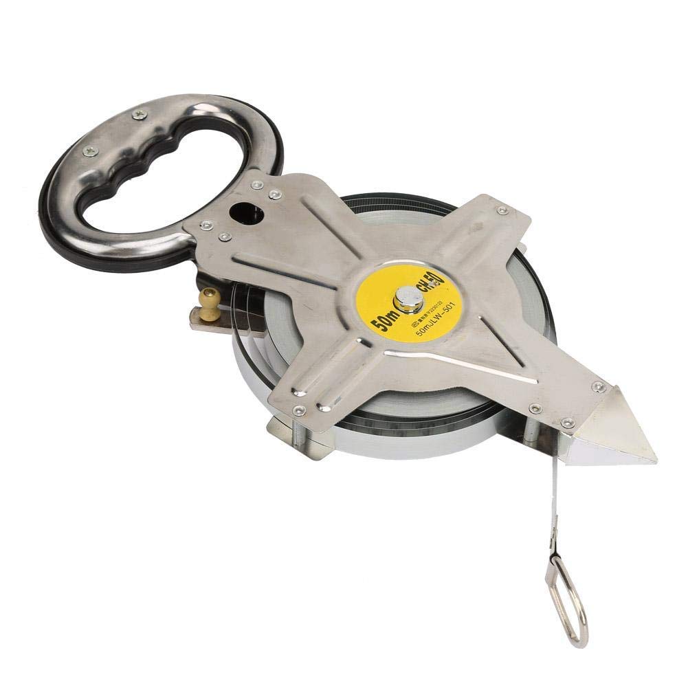 Tape Measure 50m Stainless Steel Retractable Measuring Tape for Construction, Surveying, DIY, Carpentry Durable Lock Function Tape Measure