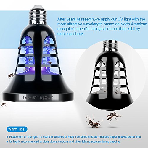 image for LaMuVii E26 8W Mosquito Killer Bug Zapper Light Bulbs 110V-2 Modes for