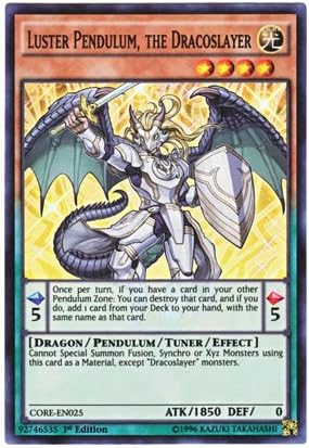 Amazon 遊戯王 英語版 Core En025 Luster Pendulum The Dracoslayer 竜剣士ラスターp スーパーレア 1st Edition トレカ 通販