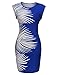 ANGVNS Women's Optical Illusion Business Printed Cocktail Bodycon Dress