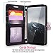 Cellularvilla Galaxy S9 Plus Wallet Case, Wallet Credit Card Slot Flip Case [Stand Feature] [Drop Protection] Protective Leather Magnetic Closure Cover for Samsung Galaxy S9 Plus (Black Pink Folwer)