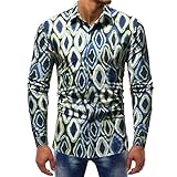 Sunhusing Men's Fashion Print Long Sleeve Shirt