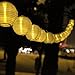 Lantern Solar String Lights, Innoo Tech Outdoor Globe Lights 14.4ft 20 LED Warm White Fabric Ball Christmas Lights for Garden Path Party