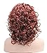 Kalyss 3/4 Half Wig Women's Short Ful Curly Premium Synthetic Hair Wig with Black Headband (Fox Red)