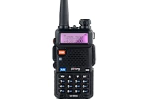 IC Certified: 25058-UV5RIC Pofung UV-5RIC Handheld HAM Amateur Radio Frequencies ONLY Long Range (Classic Black)