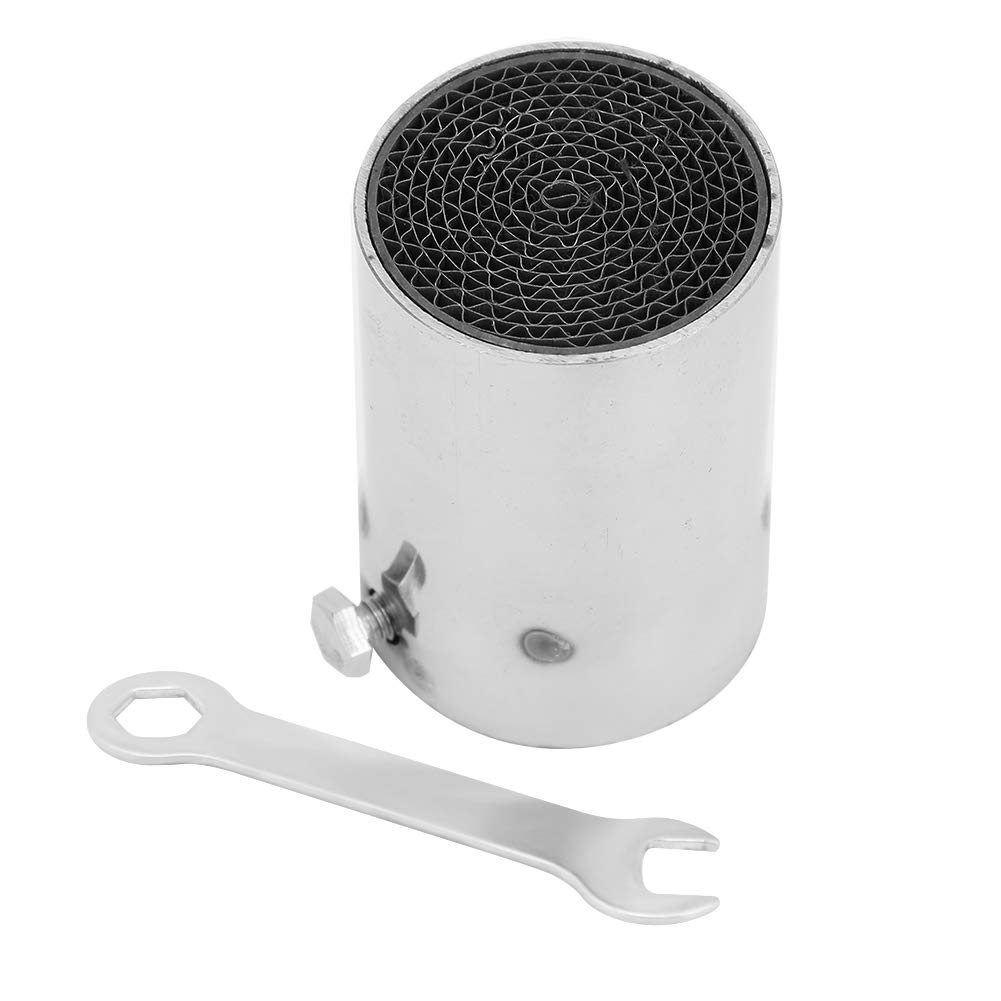 Motorcycle Exhaust Muffler Silencer Universal 51mm Stainless Steel, DB Killer Noise Reducer Insert with Wrench (Type 3, 5 Size Options)