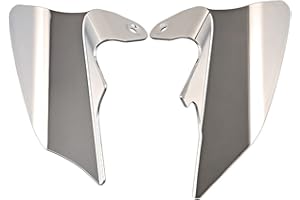 ASTRA DEPOT Left & Right Air Heat Deflector + Mounting Kit for 1997-2007 Harley Touring (Chrome & Smoke)