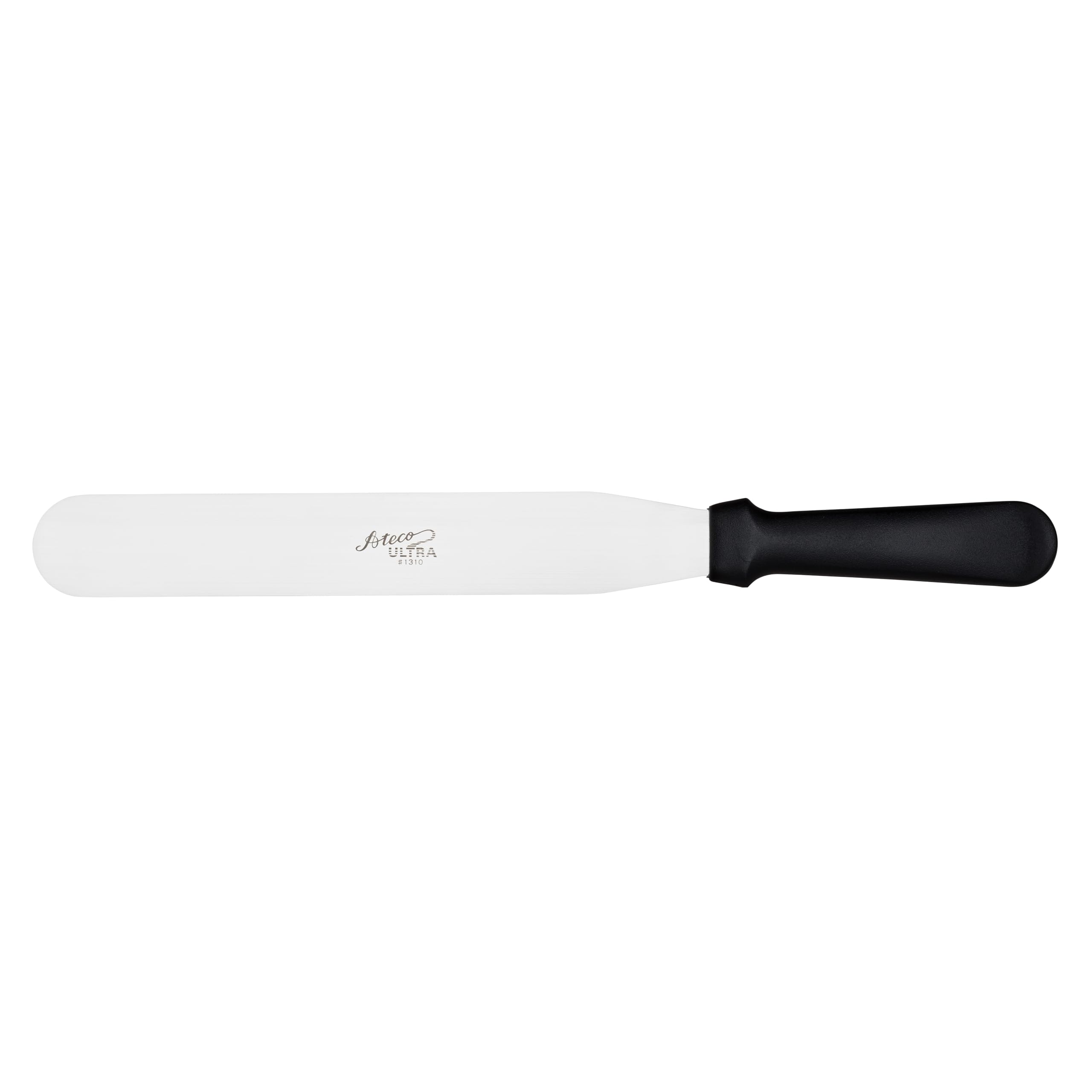 Ateco 1310 Ultra Straight Spatula with 10-Inch Stainless Steel Blade, Plastic Handle, Dishwasher Safe