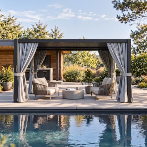 Aoxun Louvered Pergola Review: 12x16 All-Aluminum Outdoor Shelter With Waterproof Curtains image 38