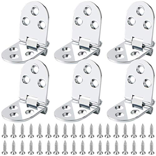 image for BESTZY 6Pcs Zinc Alloy Sewing Machine Table Folding Flip Top Hinges,Ma
