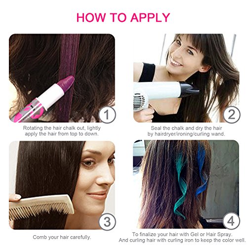 Sysrion Hair Chalk Metallic Glitter Temporary Hair Color Edge