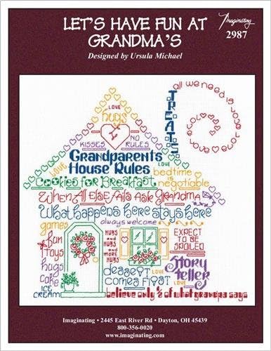Let's Have Fun at Grandma's (Model 2987) Cross Stitch Kit and Three Free Embellishment