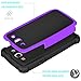 Galaxy S3 Case, Tekcoo(TM) [Tmajor Series] [Purple/Black] Shock Absorbing Hybrid Rubber Plastic Impact Defender Rugged Slim Hard Case Cover Shell for Samsung Galaxy S3 S III I9300 GS3 All Carriers