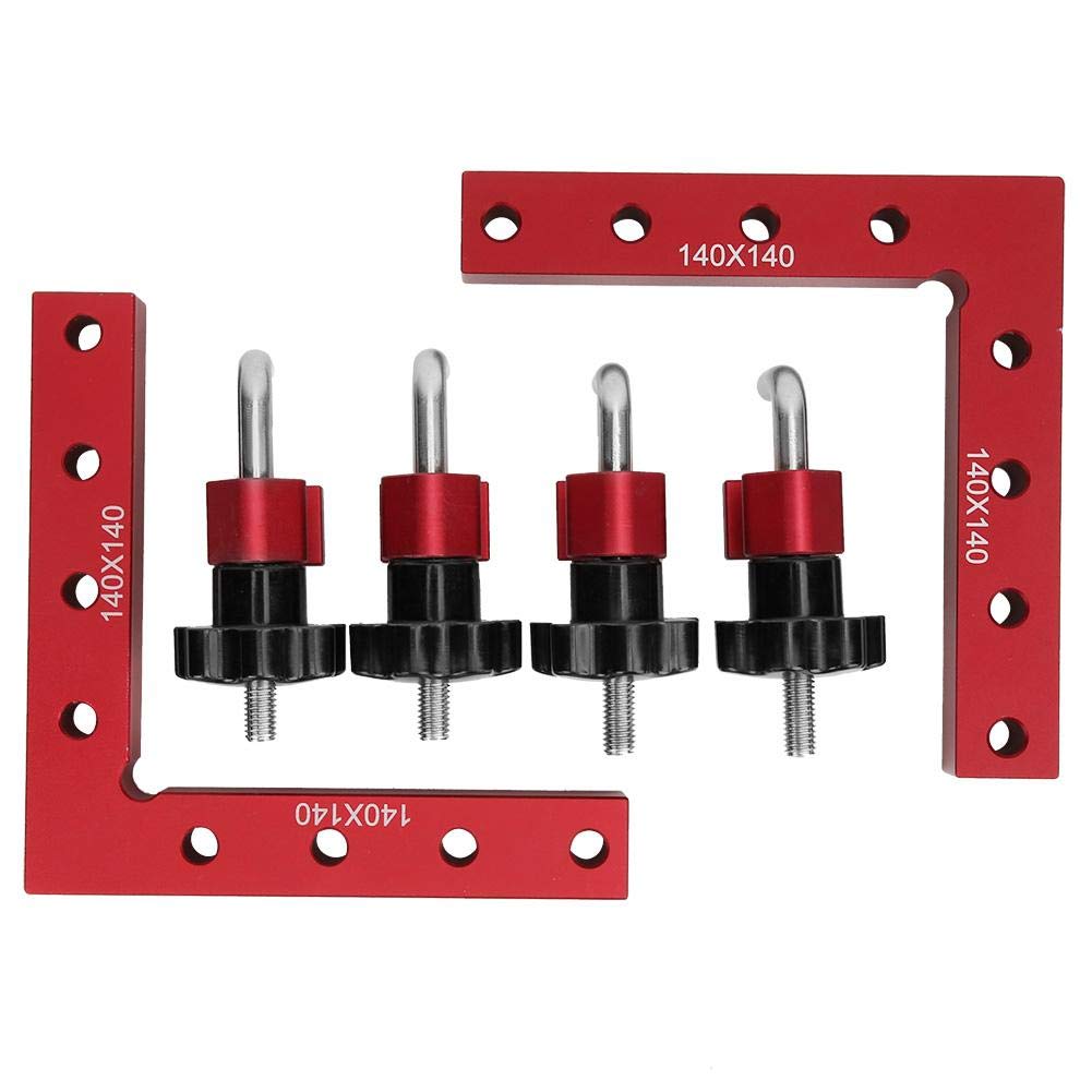 Right Angle Positioning Ruler, L-Shape Panel Fixing Clamp 90 Degree Positioning Squares for Carpenters, DIY Enthusiasts (140x140mm)