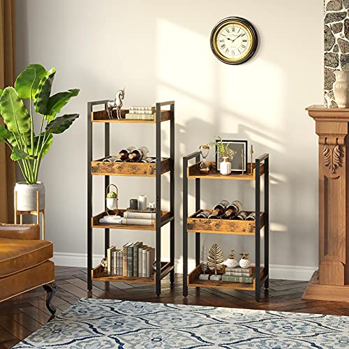 Rolanstar Storage Rack, 3Tier Rustic FreeStanding Shelf Units, Narrow