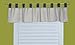 Trend Lab Perfectly Preppy Window Curtain Valance, Gray/White