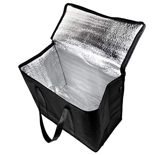 SB Organics Insulated Thermal Food Delivery Bag - Portable Lunch Bag Great for Grocery Shopping, Catering Supplies, and Food Transportation - Use as Food Warmer and Cooler - 15 x 9 x 12-Inches 1PK - Thumbnail 4
